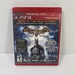 Batman Arkham Asylum GOTY PS3 Sony PlayStation 3 2010 Complete CIB Tested